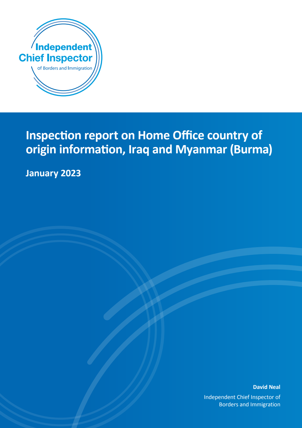 Inspection report on Home Office country of origin information, Iraq and Myanmar (Burma). January 2023