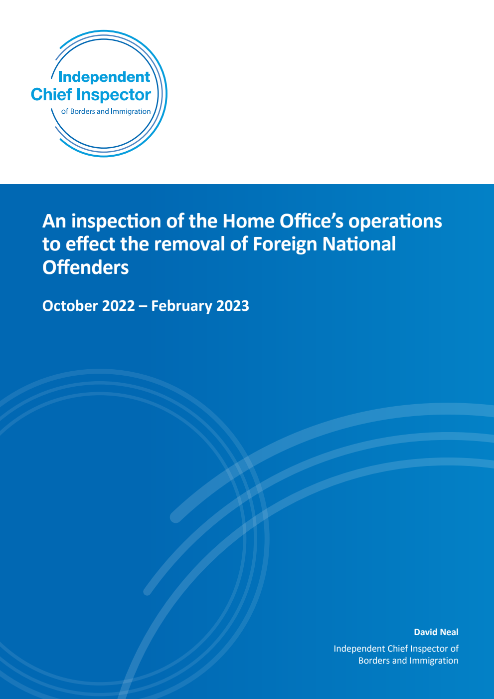 An inspection of the Home Office’s operations to effect the removal of Foreign National Offenders. October 2022 – February 2023