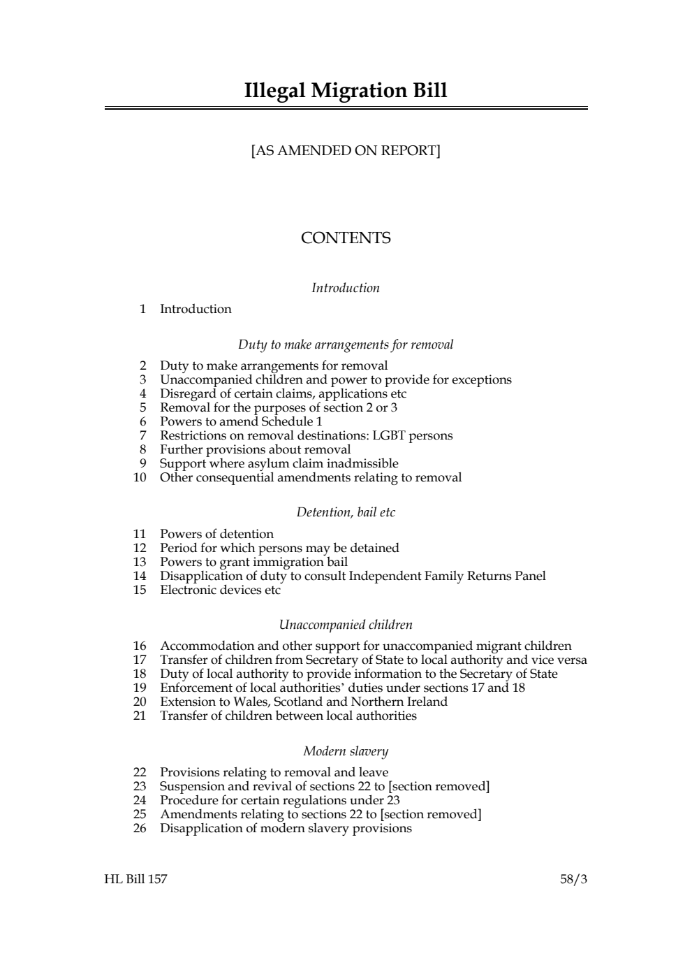 Illegal Migration Bill [as amended on Report]