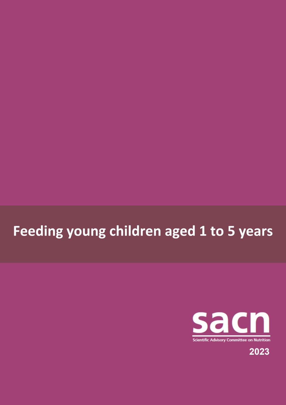 SACN Feeding young children aged 1 to 5 years