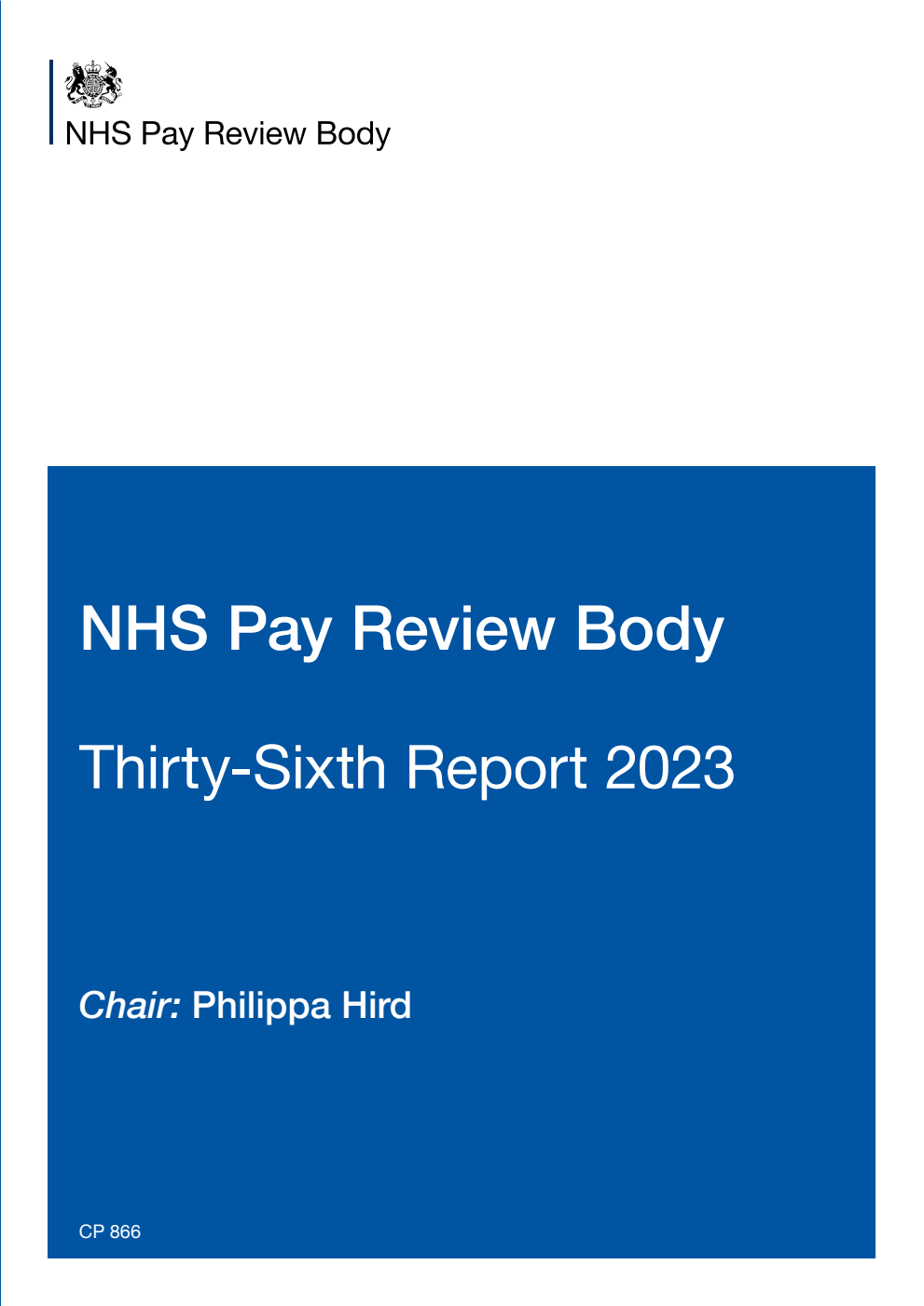 NHS Pay Review Body Thirty-Sixth Report 2023