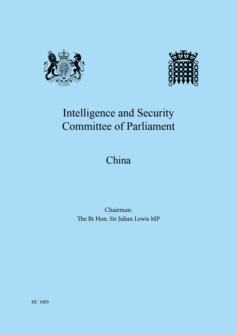 Intelligence and Security Committee of Parliament. China