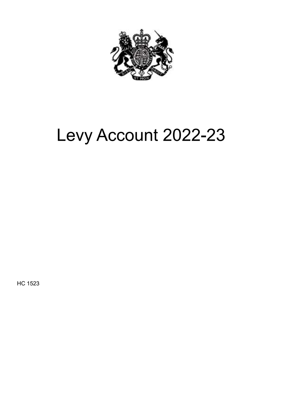 Levy Account 2022-23
