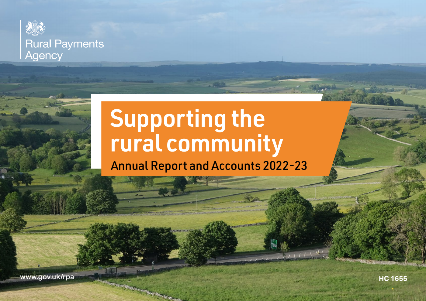 Rural Payments Agency Annual Report and Accounts 2022-2023. Supporting the rural community