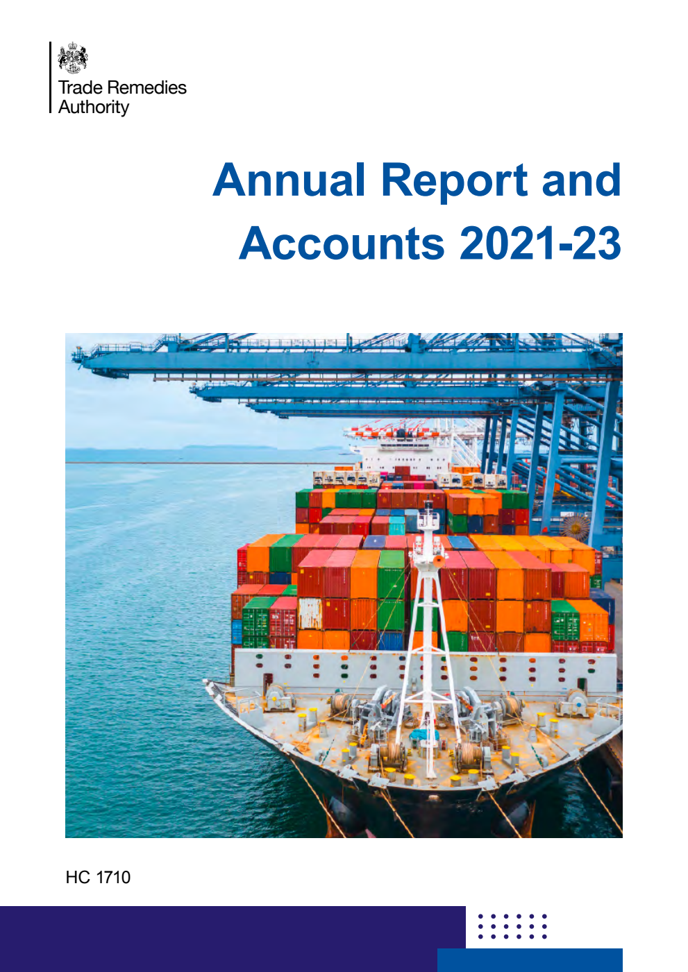 Trade Remedies Authority Annual Report and Accounts 2021-23