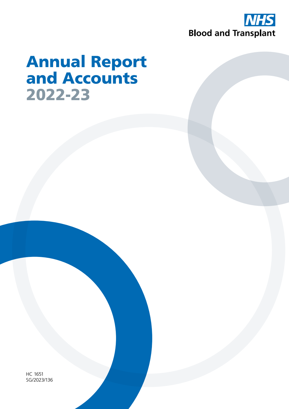 NHS Blood and Transplant Annual Report and Accounts 2022-23