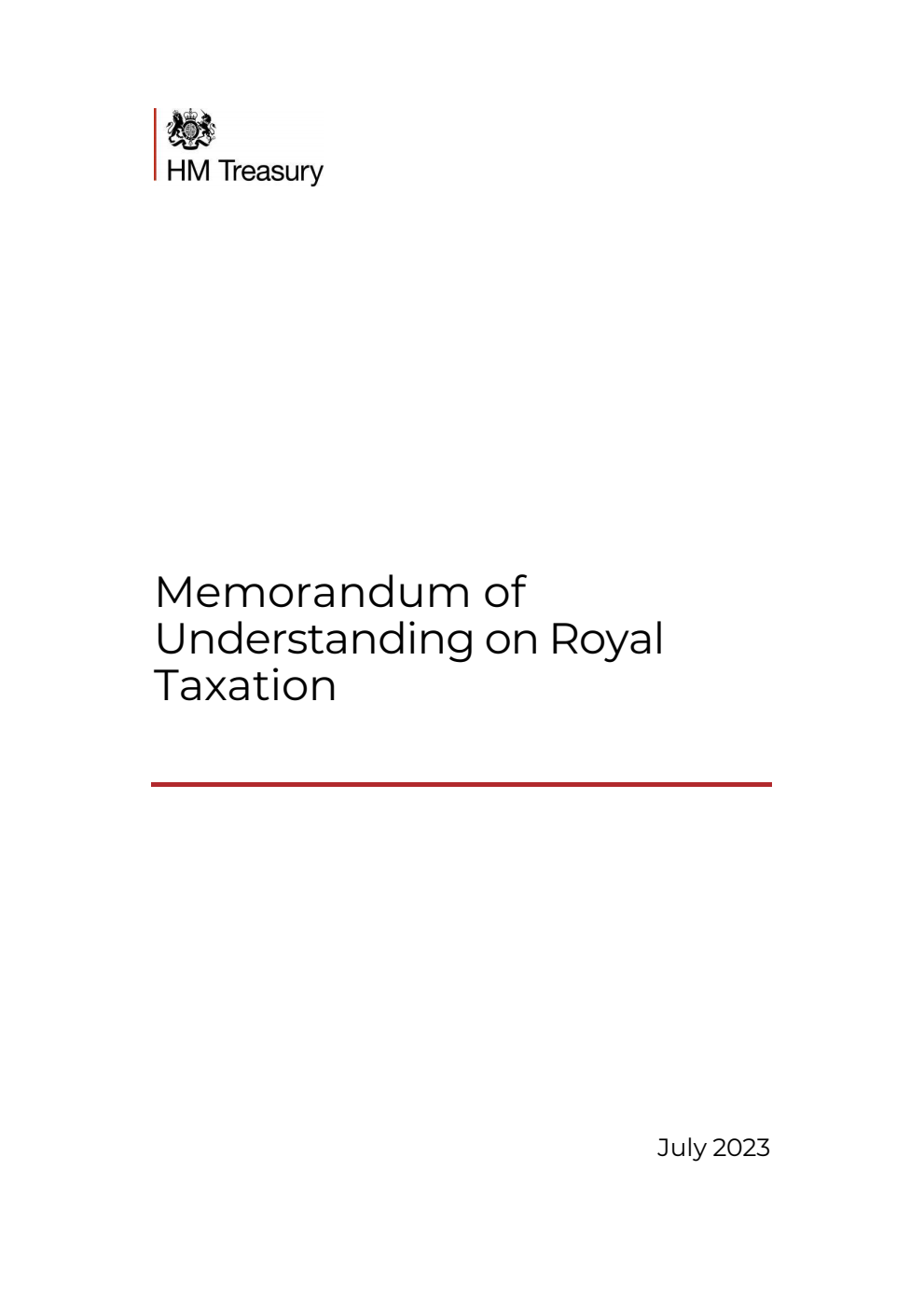 Memorandum of Understanding on Royal Taxation