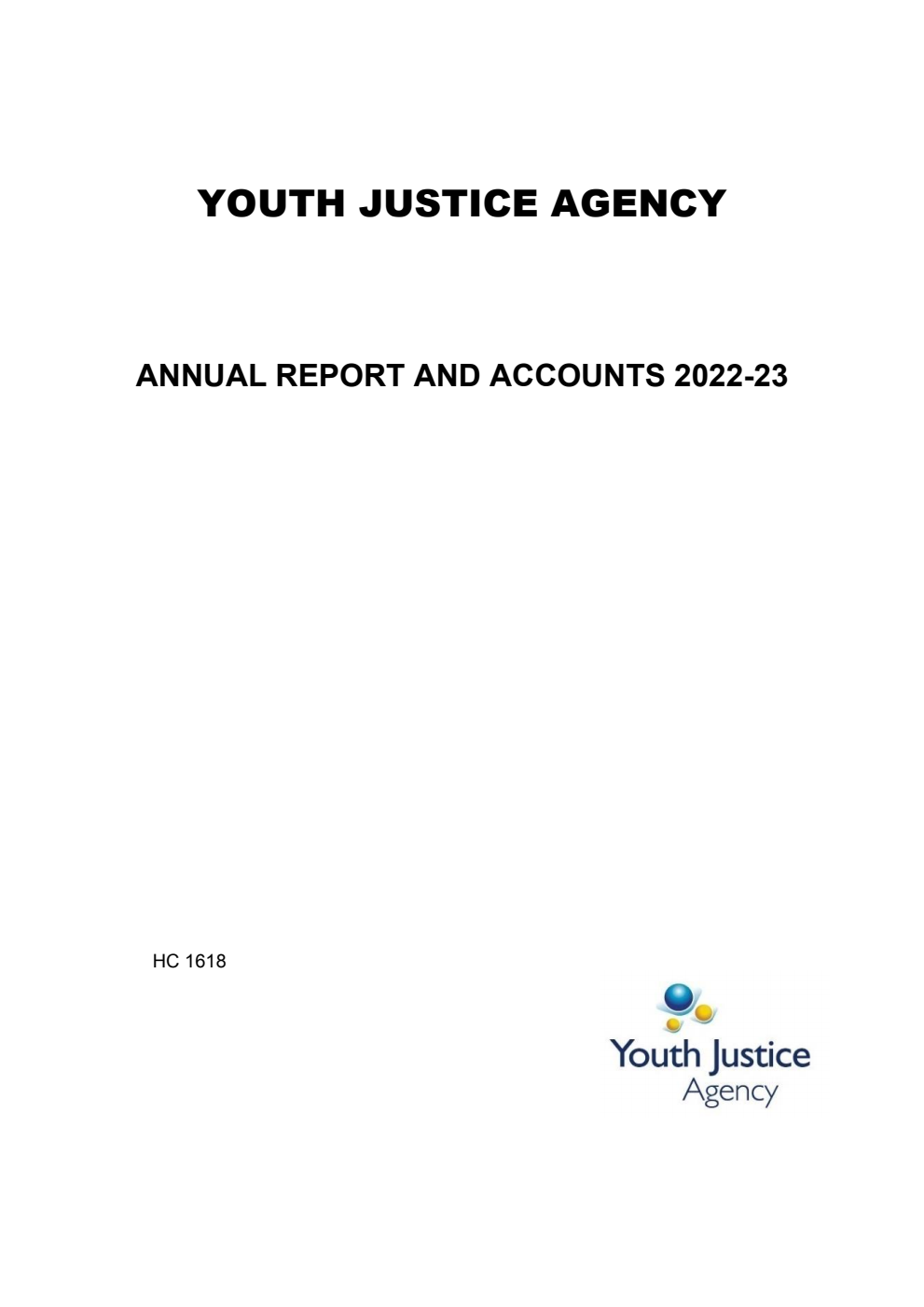 Youth Justice Agency Annual Report and Accounts 2022-23 for the year ended 31 March 2023
