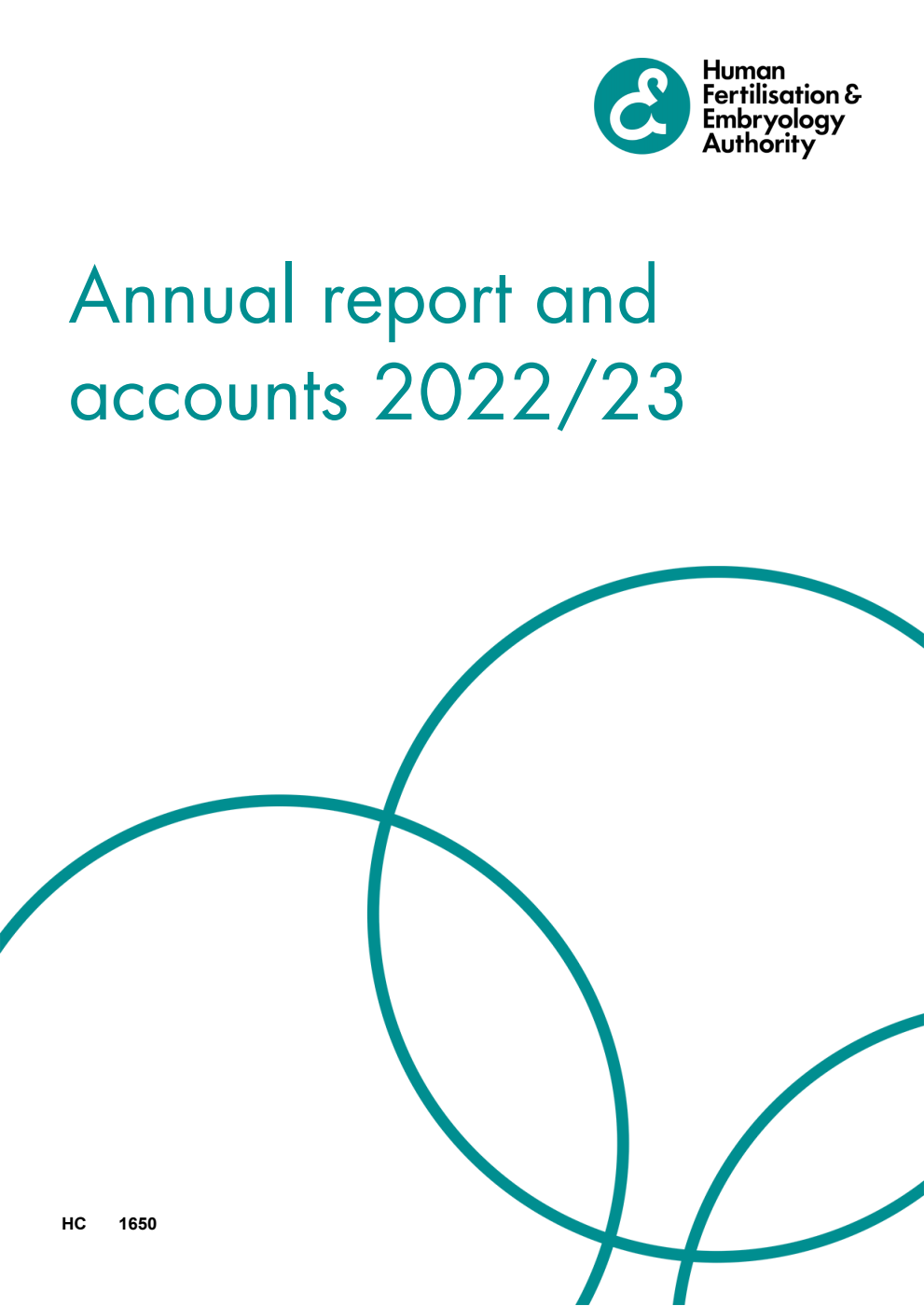 Human Fertilisation and Embryology Authority Annual report and accounts 2022/23 for the period 1 April 2022 to 31 March 2023