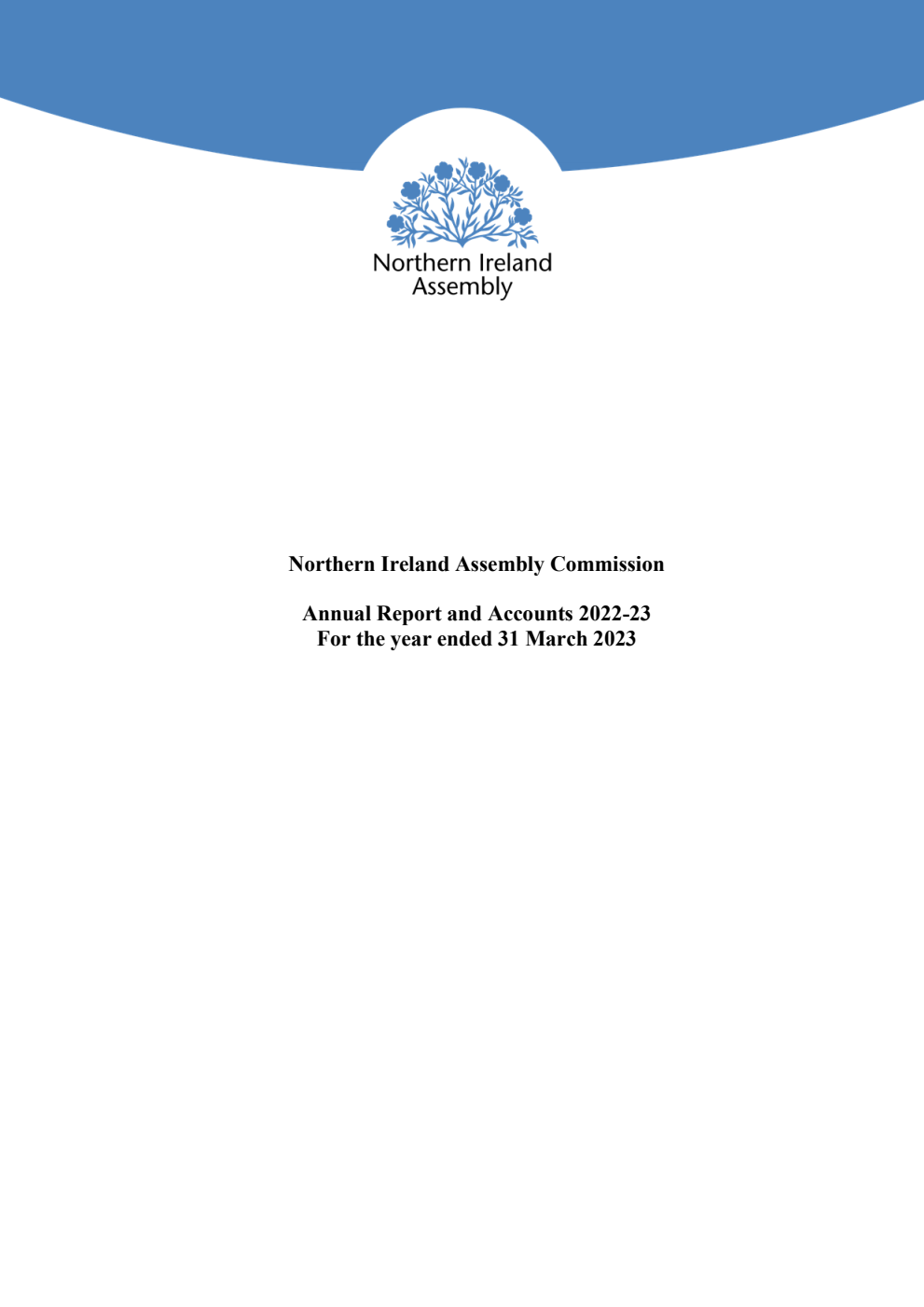 Northern Ireland Assembly Commission Annual Report and Accounts 2022-23 for the year ended 31 March 2023
