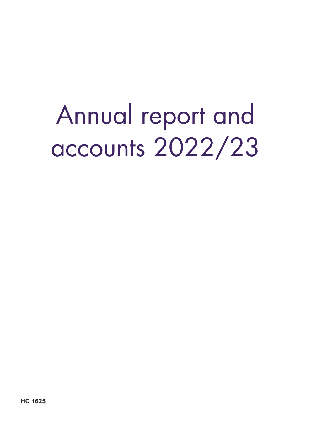 Human Tissue Authority Annual Report and Accounts 2022/23