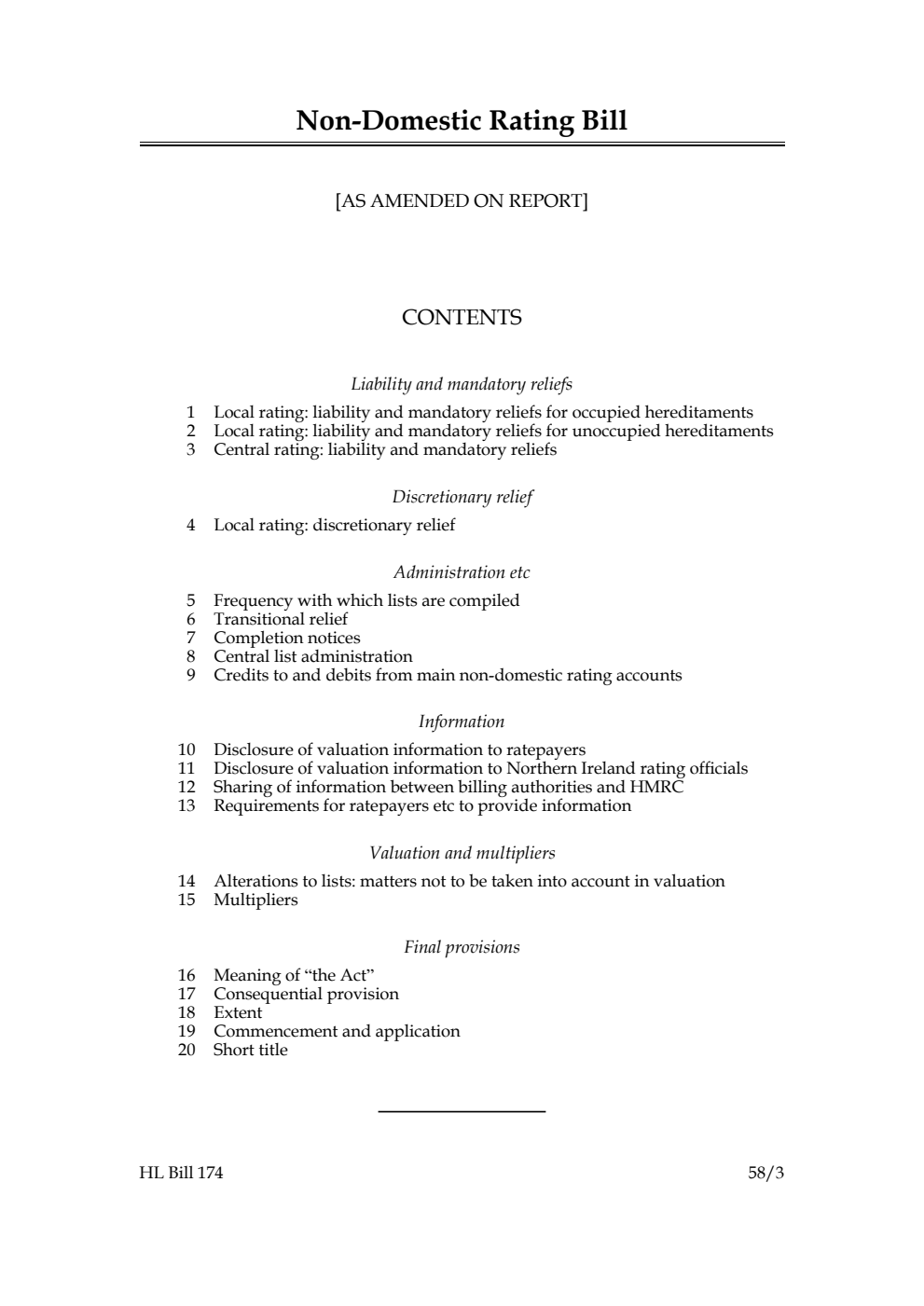 Non-Domestic Rating Bill [as amended on Report]