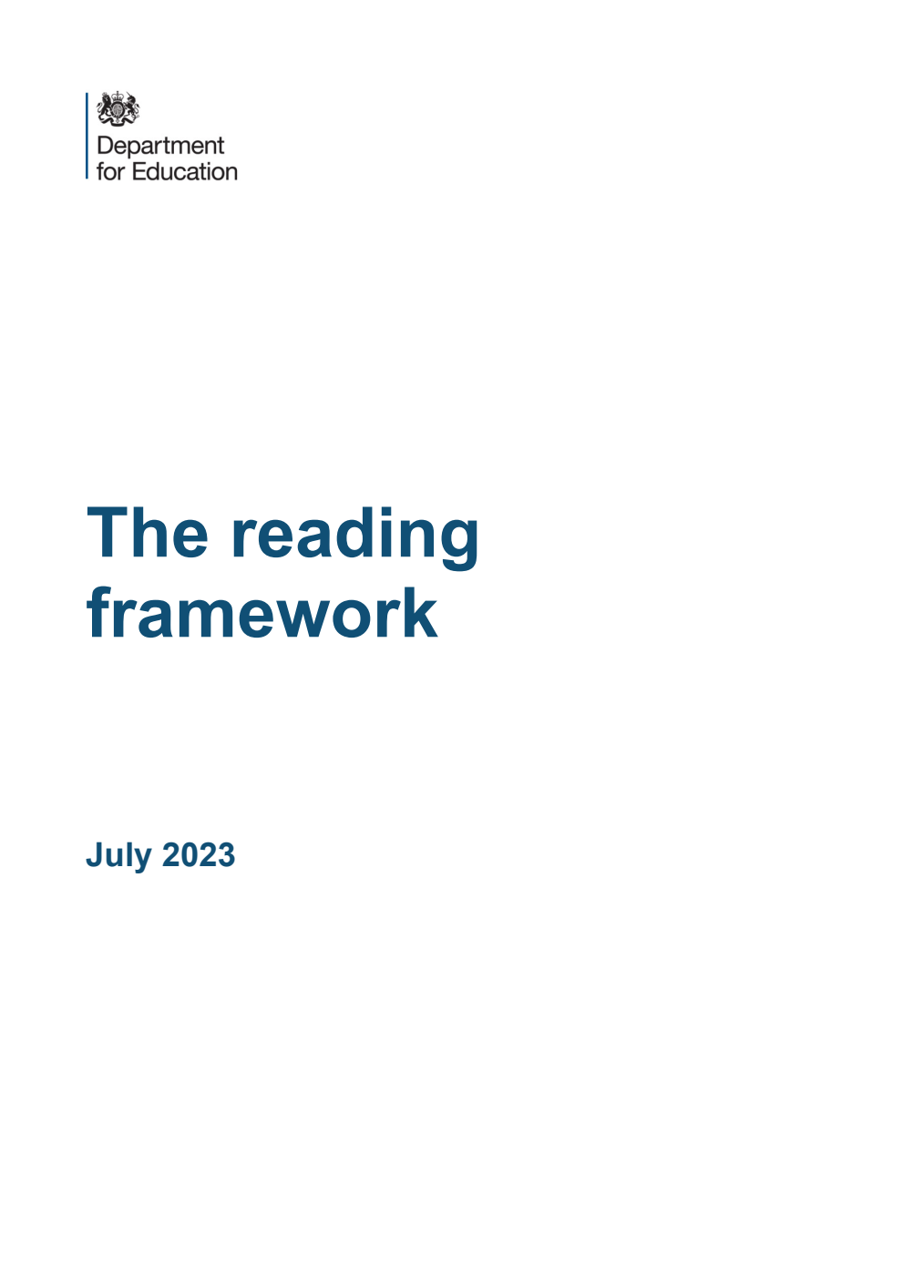 The reading framework. July 2023
