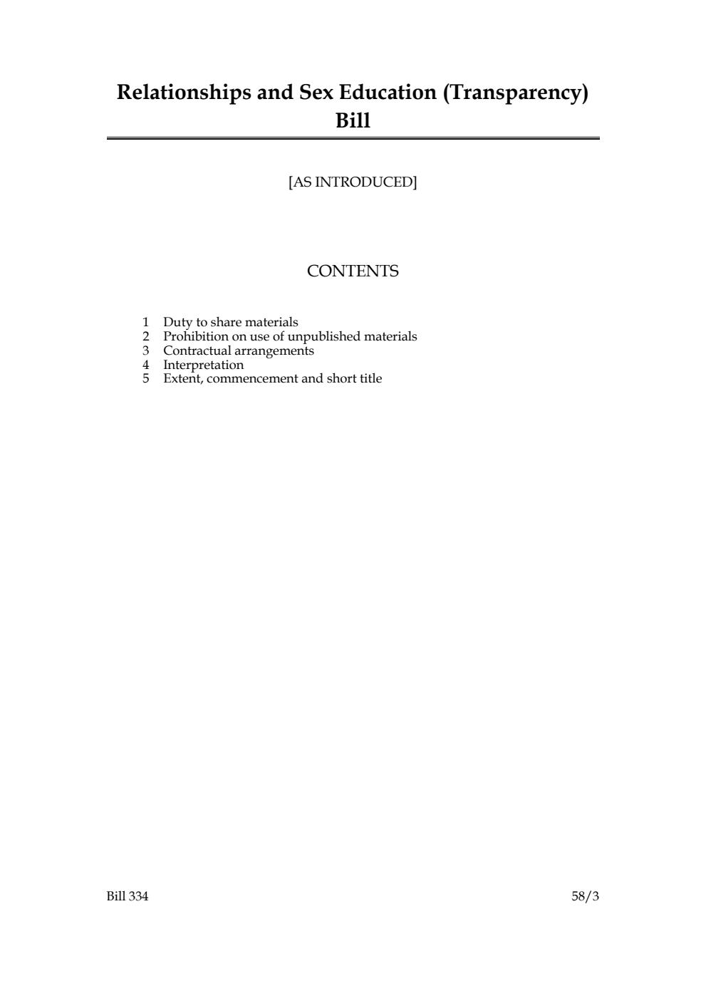 Relationships and Sex Education (Transparency) Bill