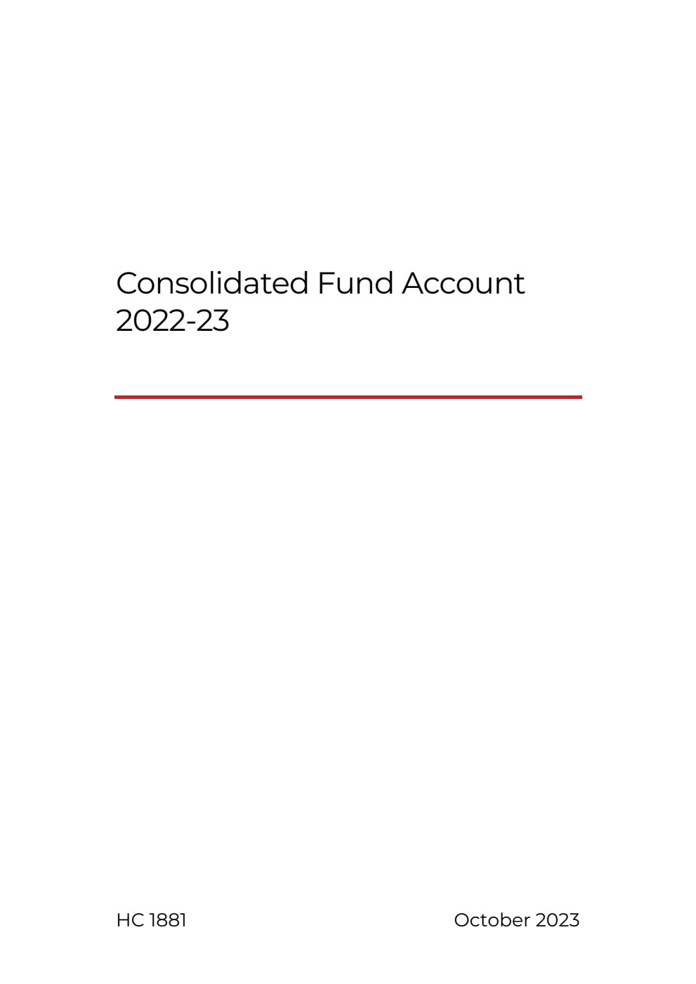 Consolidated Fund Account 2022-23