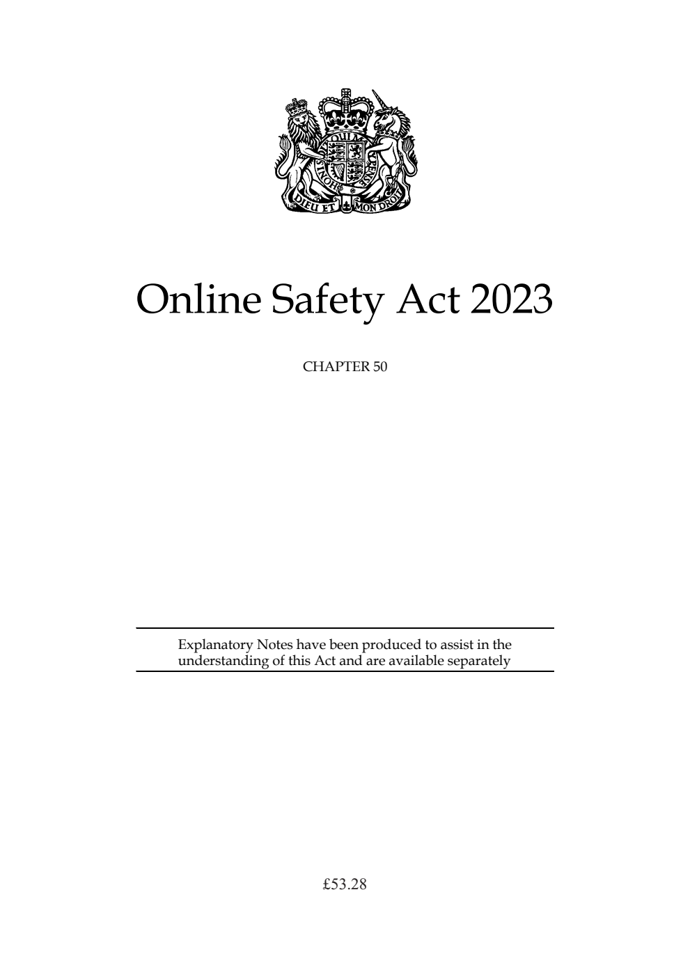 Online Safety Act 2023: Chapter 50