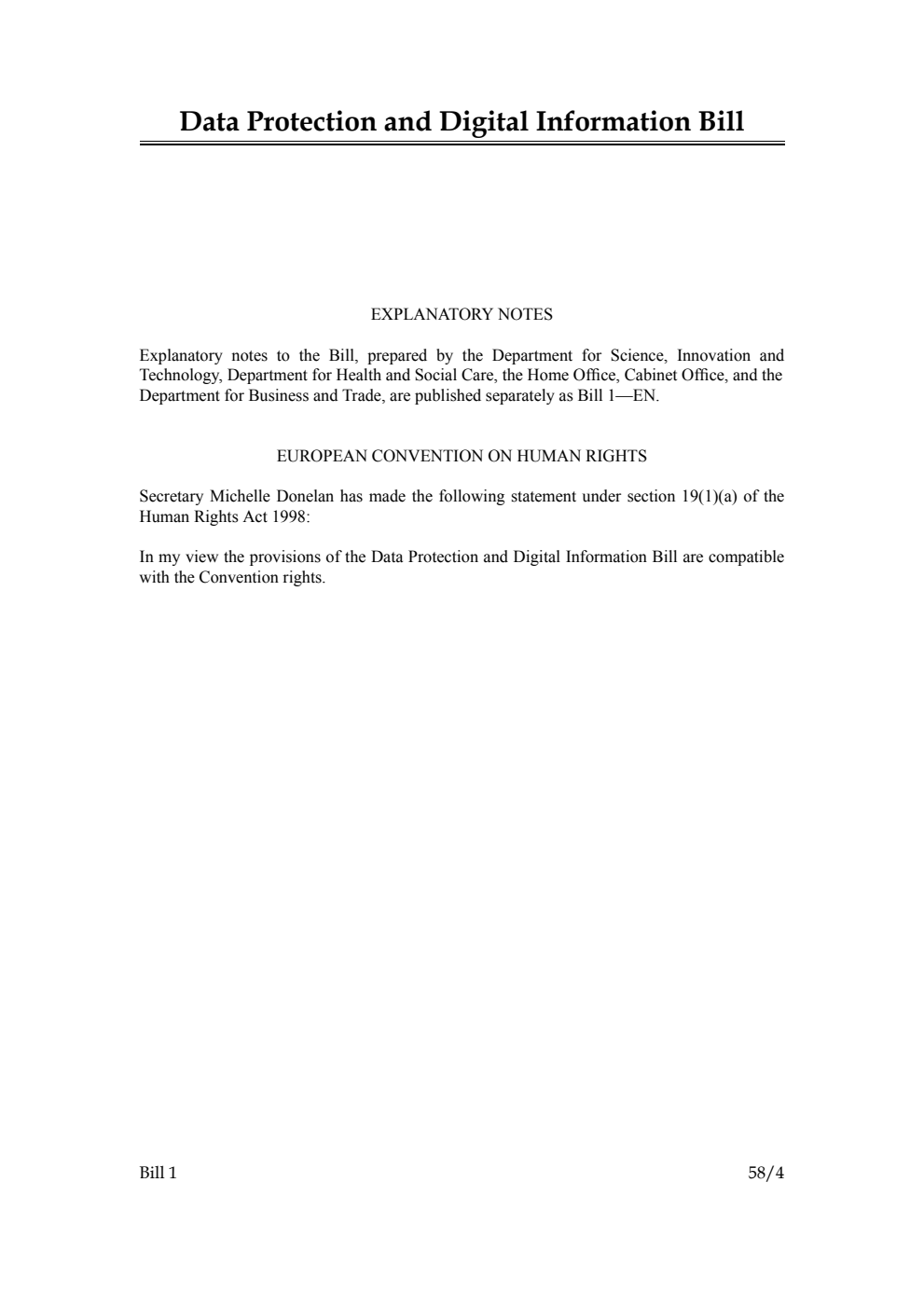Data Protection and Digital Information Bill
