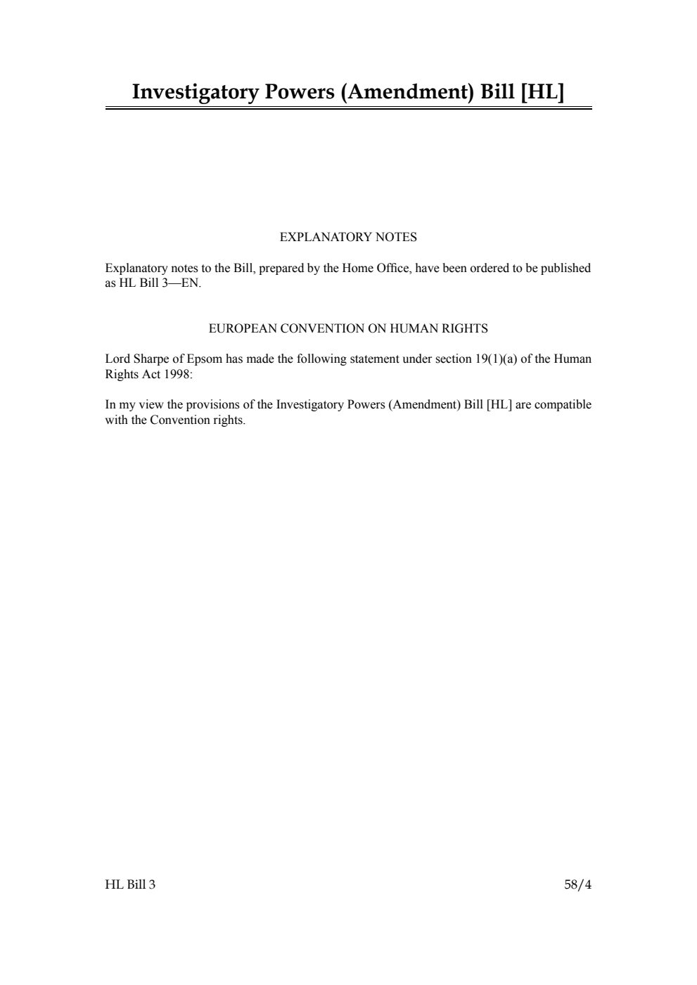 Investigatory Powers (Amendment) Bill