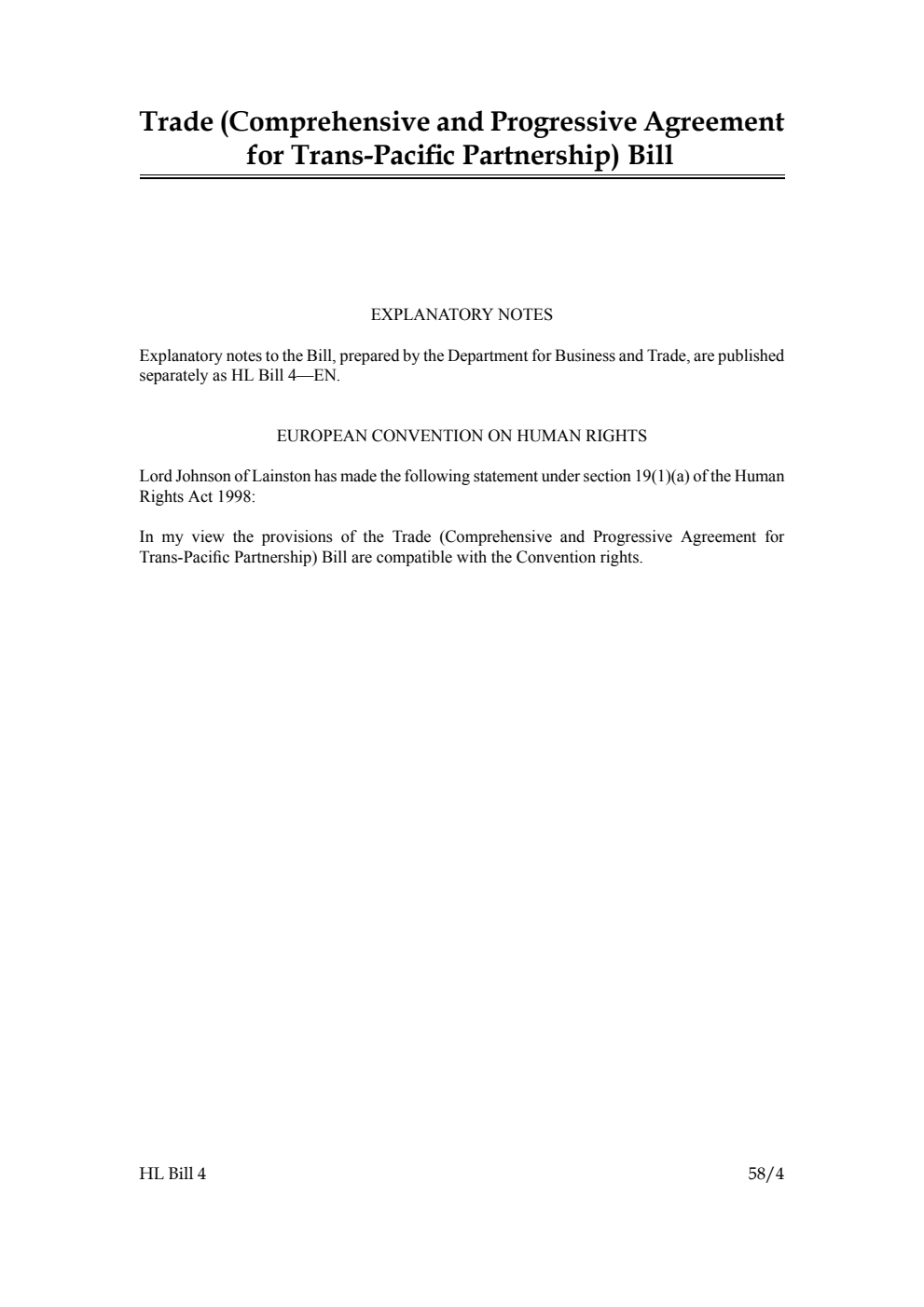 Trade (Comprehensive and Progressive Agreement for Trans-Pacific Partnership) Bill