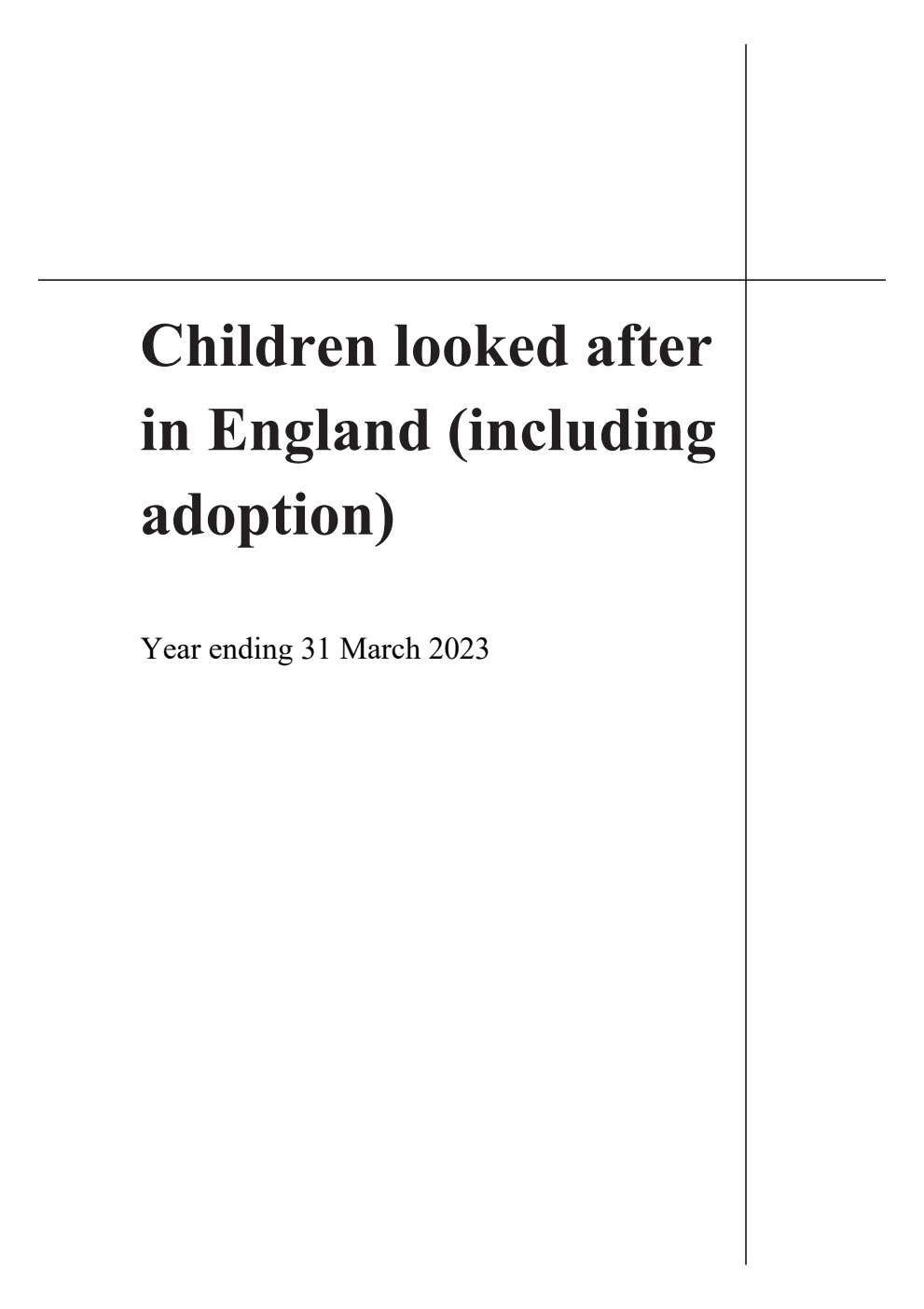 Children looked after in England (including adoption) year ending 31 March 2023