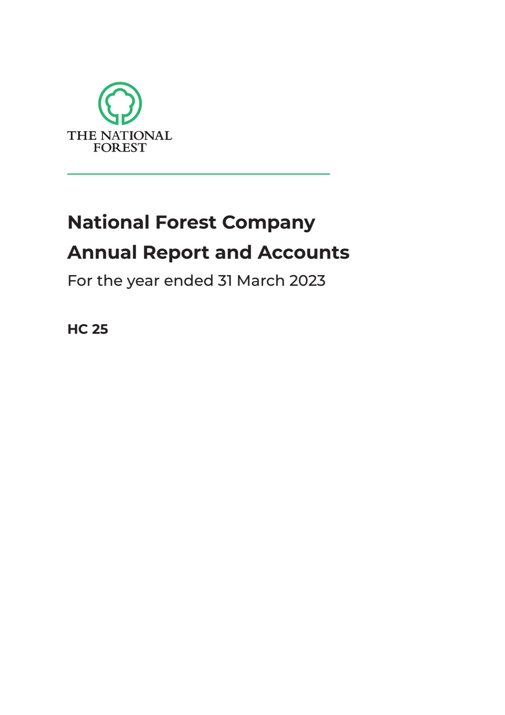 National Forest Company Annual Report and Accounts 2022-23 for the period 1 April 2022 to 31 March 2023