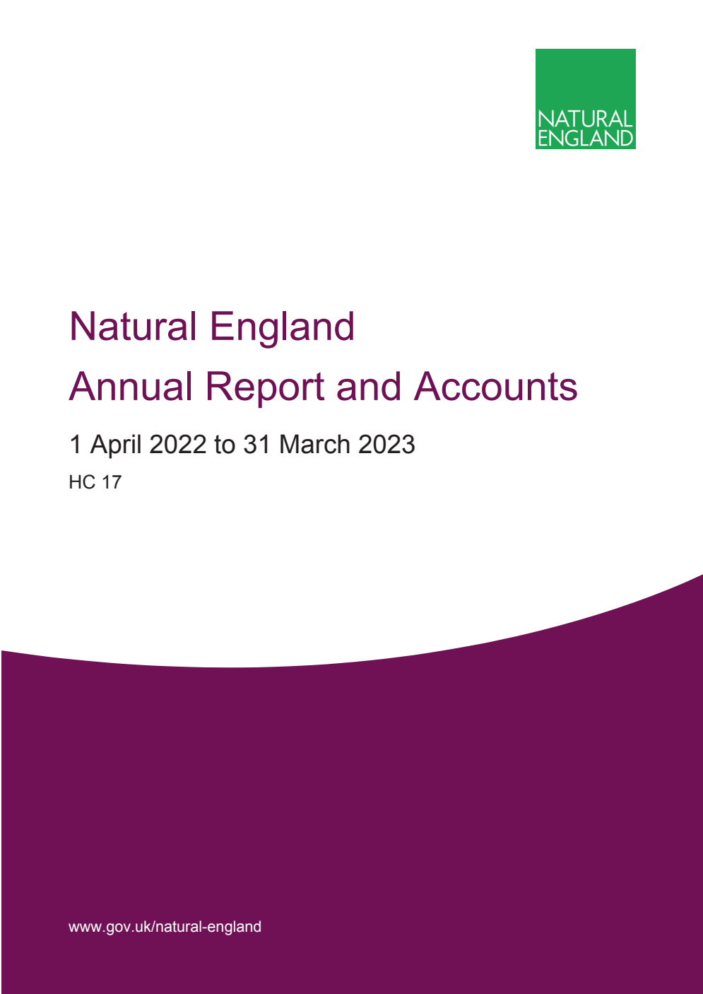 Natural England Annual Report and Accounts 1 April 2022 to 31 March 2023