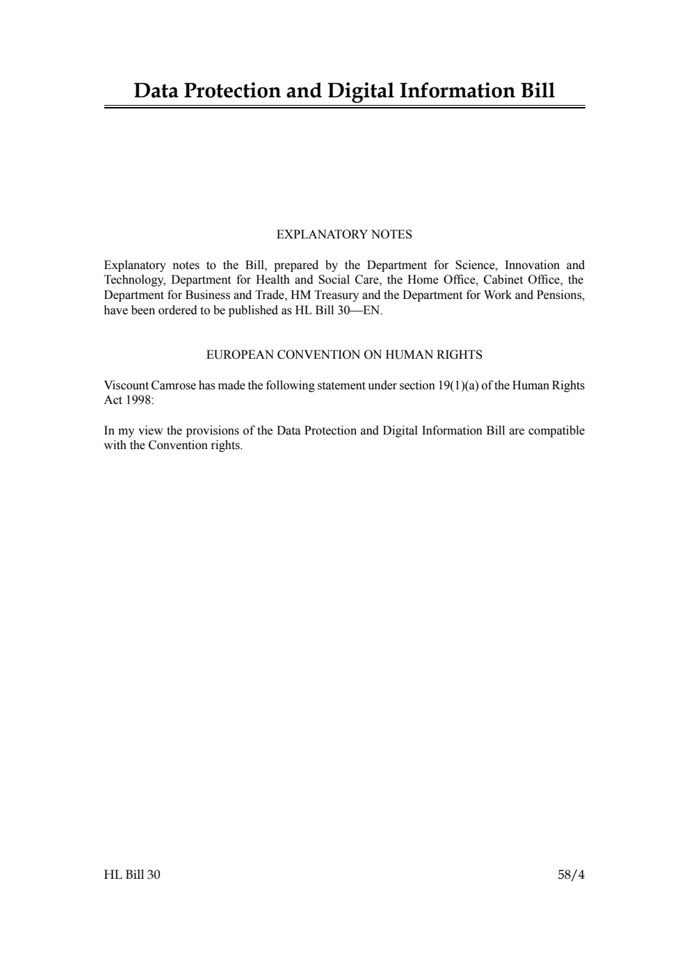 Data Protection and Digital Information Bill