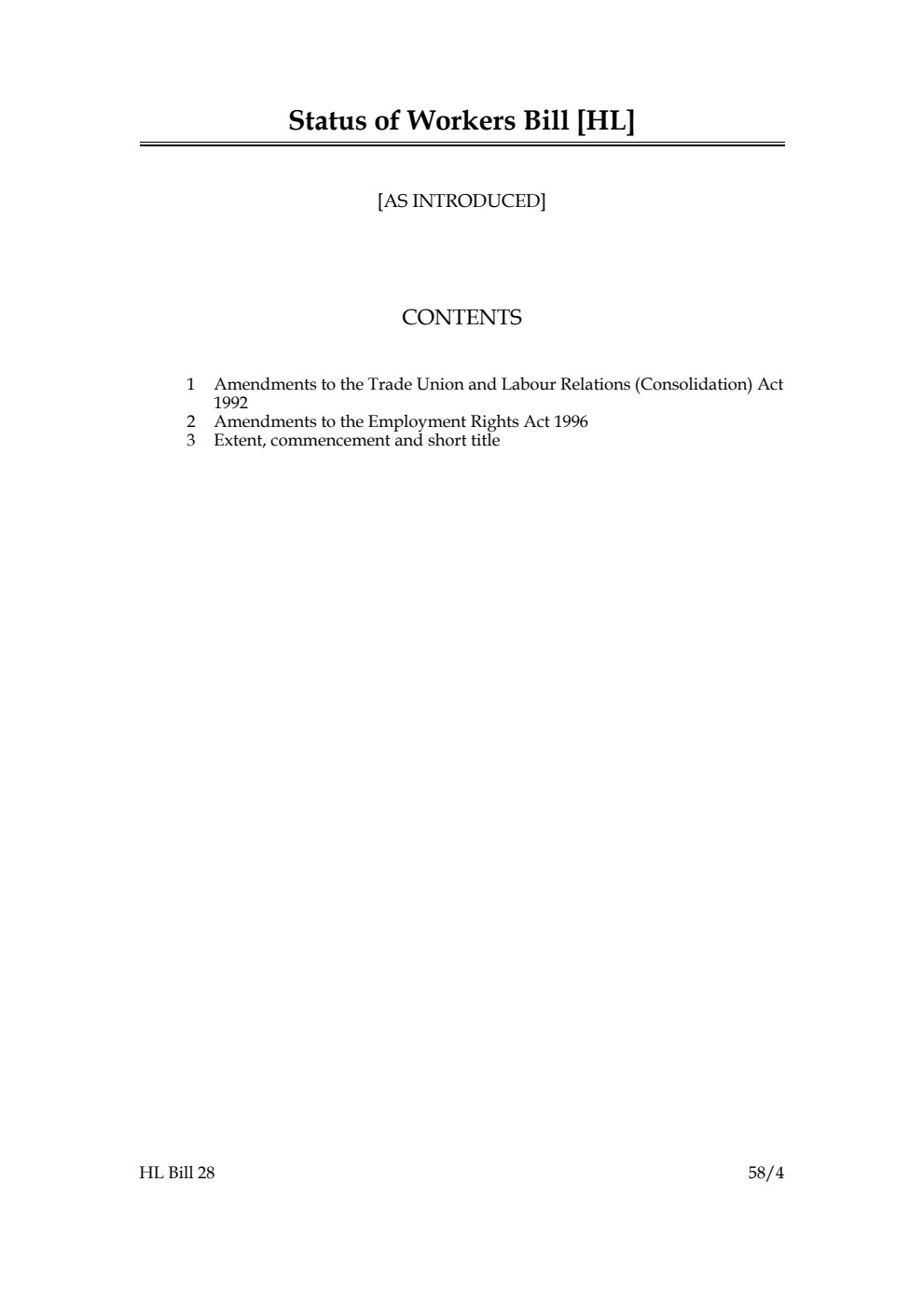 Status of Workers Bill