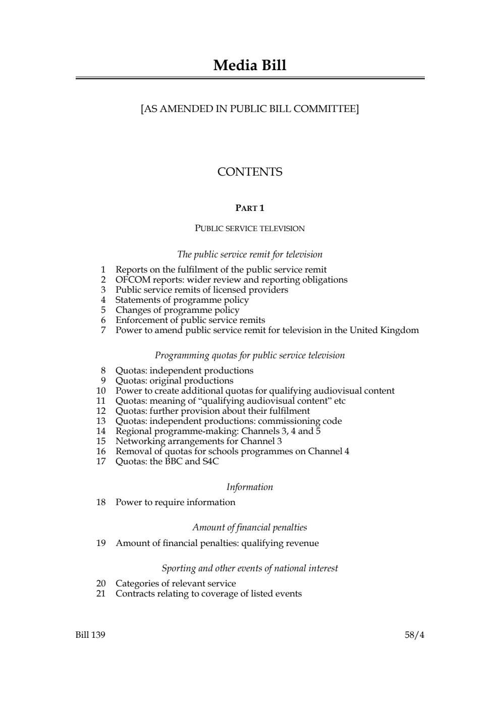 Media Bill [as amended in Public Bill Committee]
