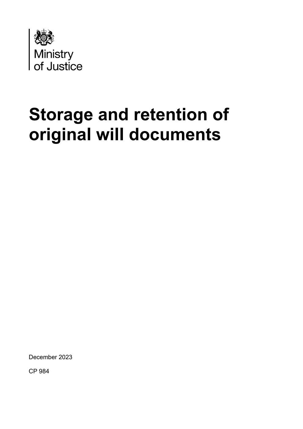Storage and retention of original will documents