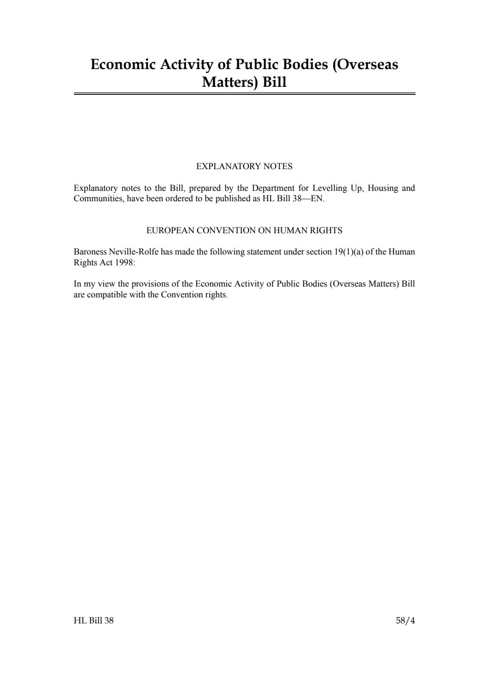 Economic Activity of Public Bodies (Overseas Matters) Bill