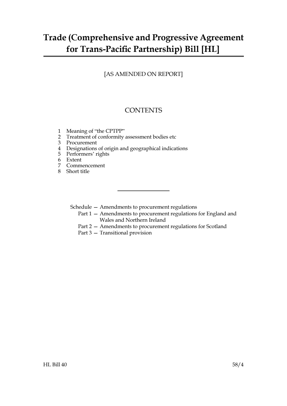 Trade (Comprehensive and Progressive Agreement for Trans-Pacific Partnership) Bill [as amended on Report]