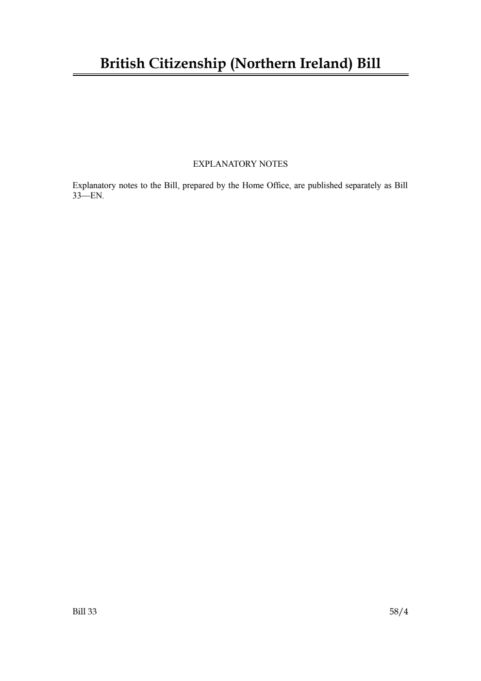 British Citizenship (Northern Ireland) Bill