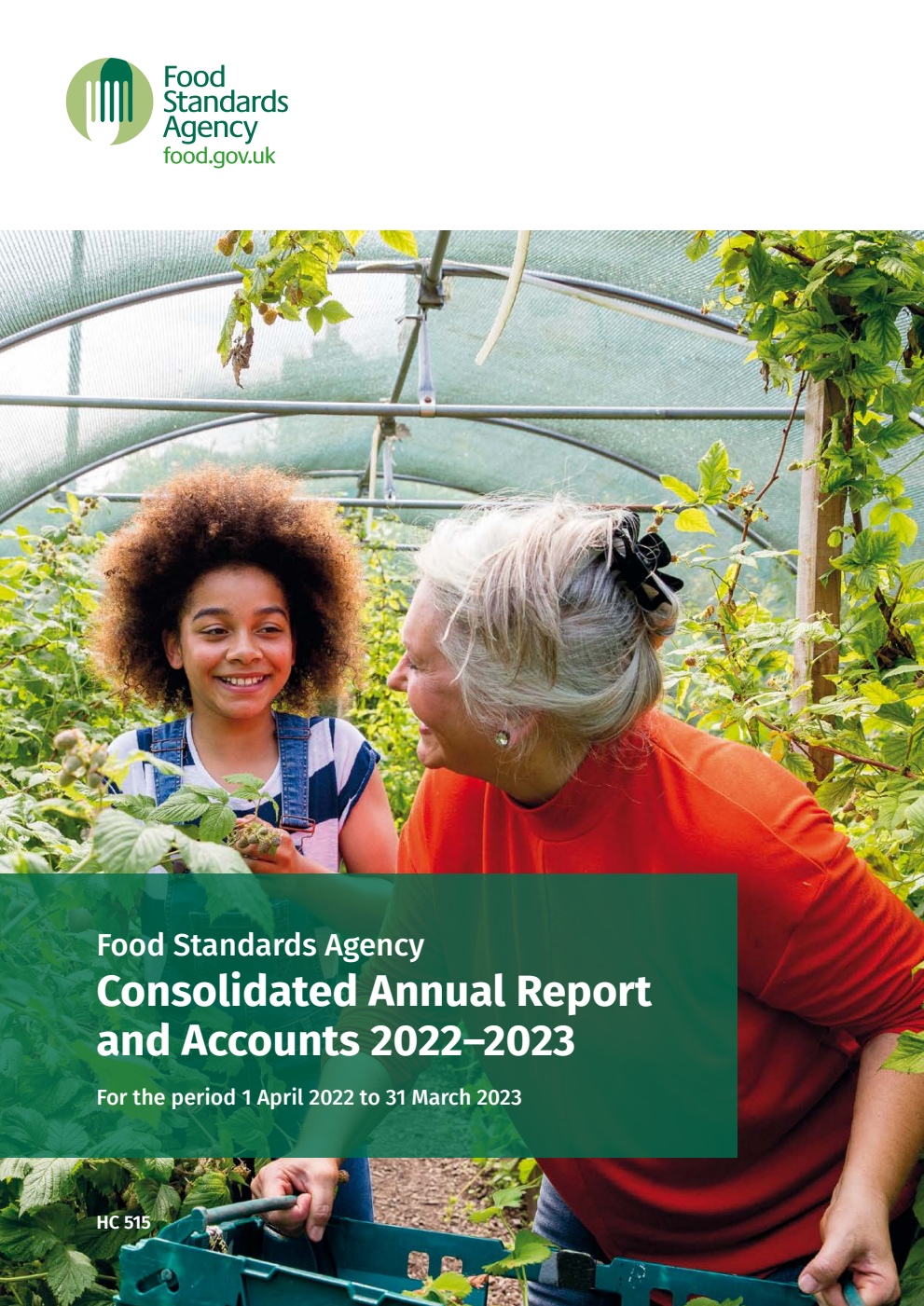 Food Standards Agency Consolidated Annual Report and Accounts 2022–2023 for the period 1 April 2022 to 31 March 2023