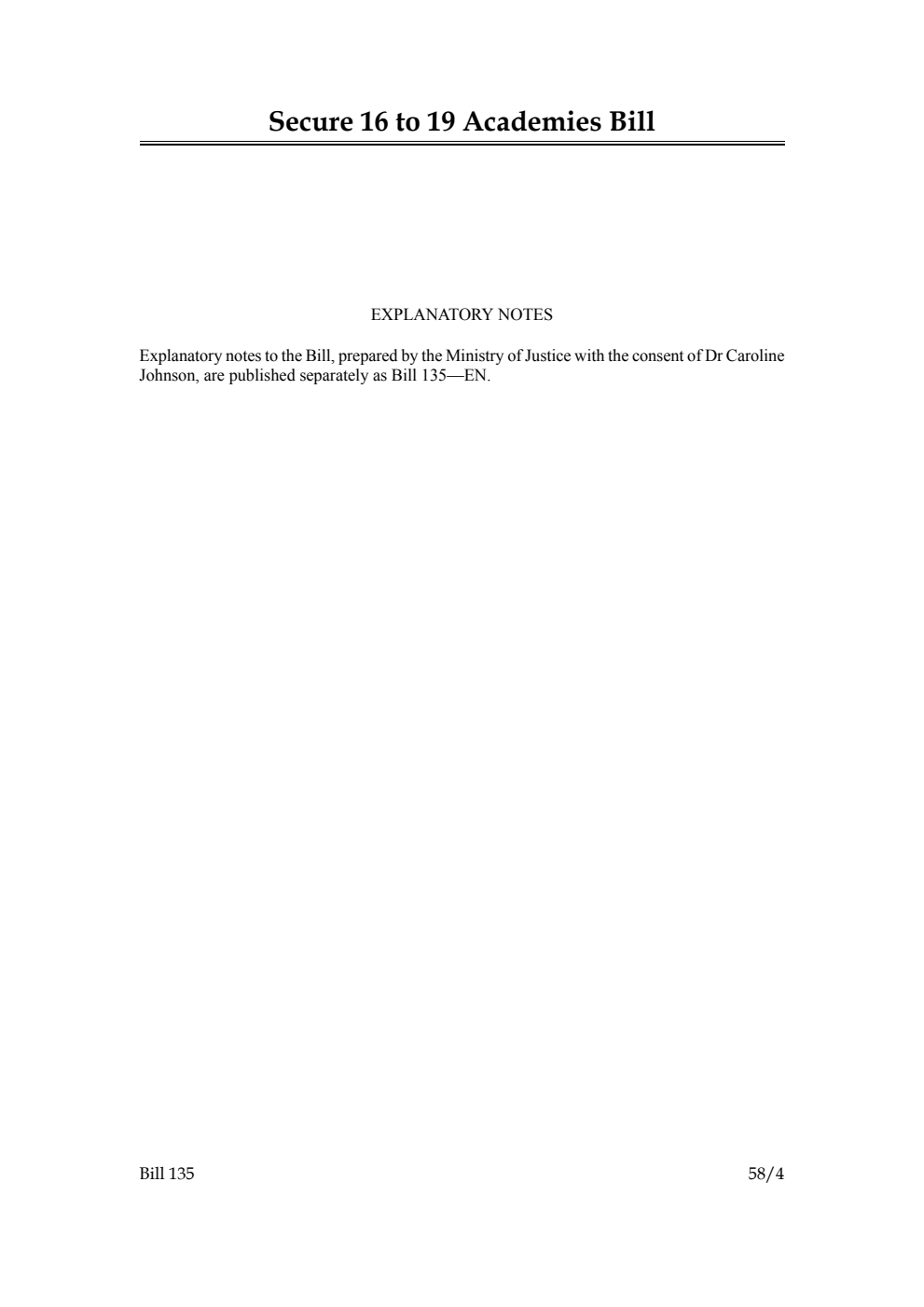 Secure 16 to 19 Academies Bill