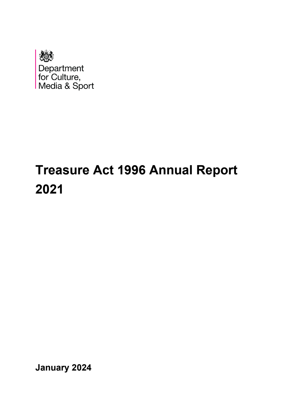Treasure Act 1996 Annual Report 2021