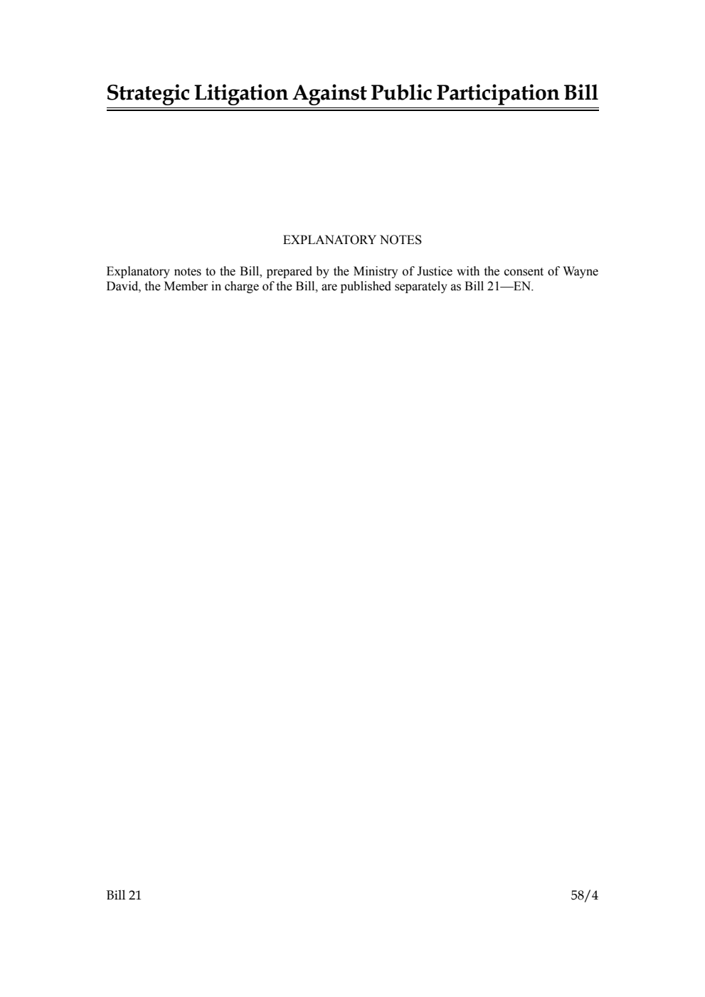 Strategic Litigation Against Public Participation Bill