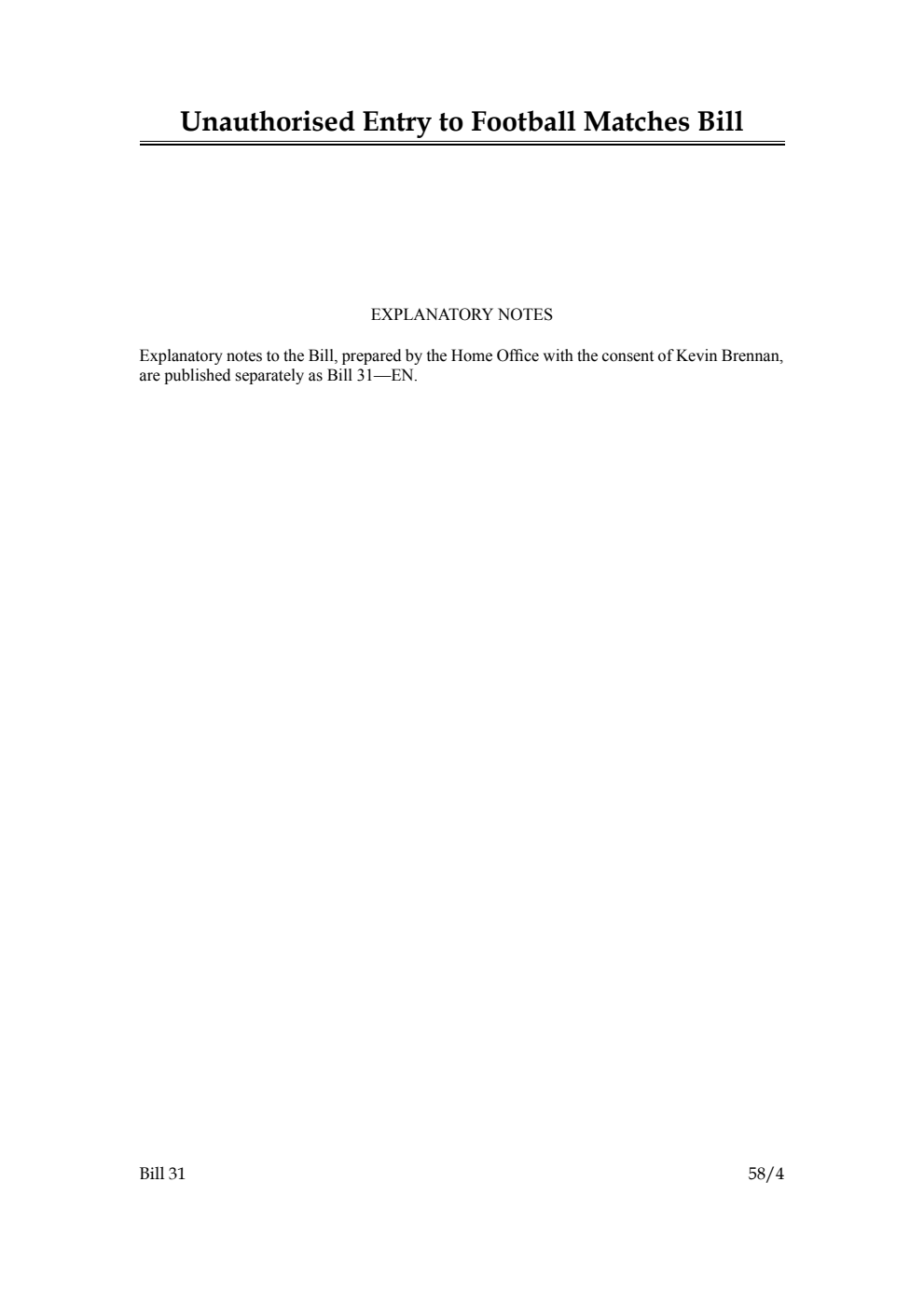 Unauthorised Entry to Football Matches Bill