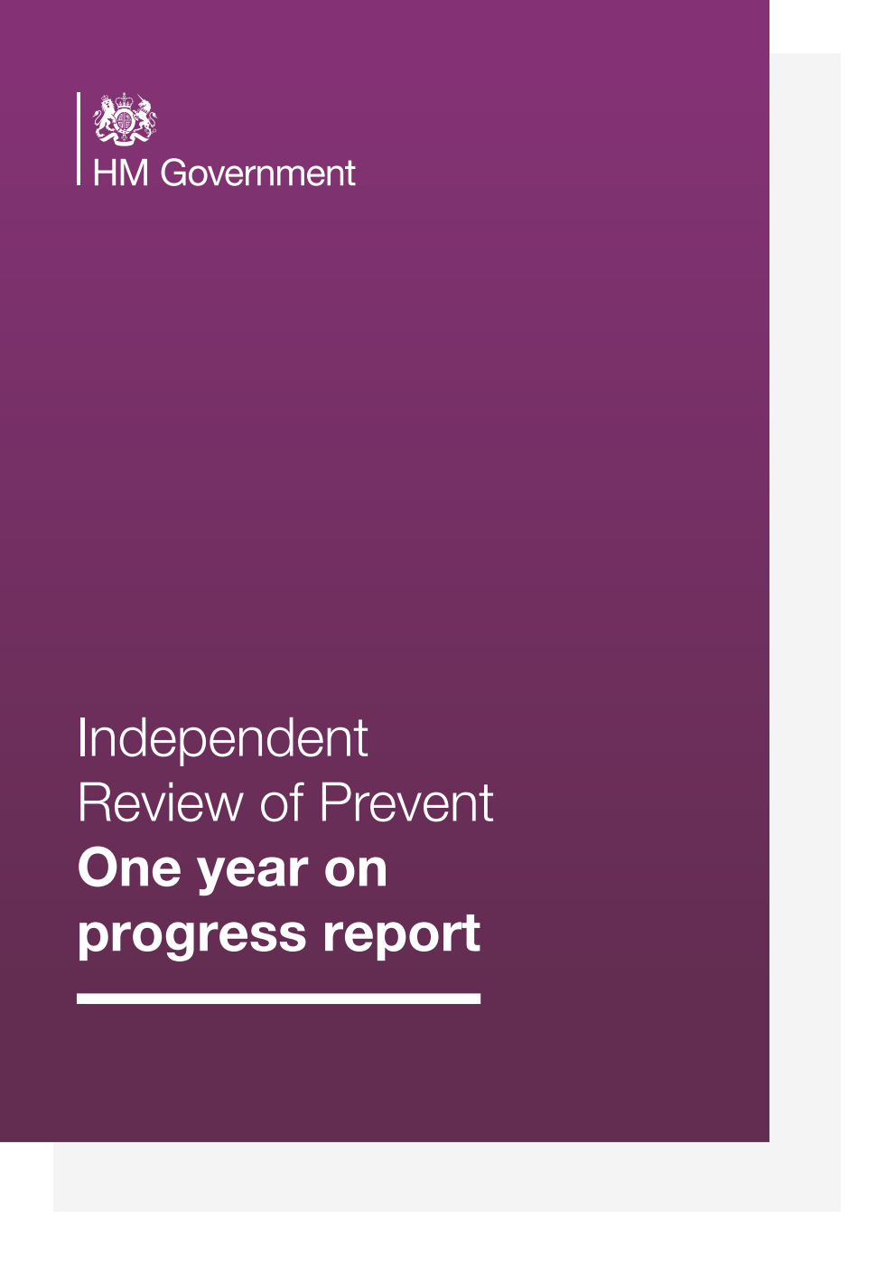 Independent Review of Prevent. One year on progress report