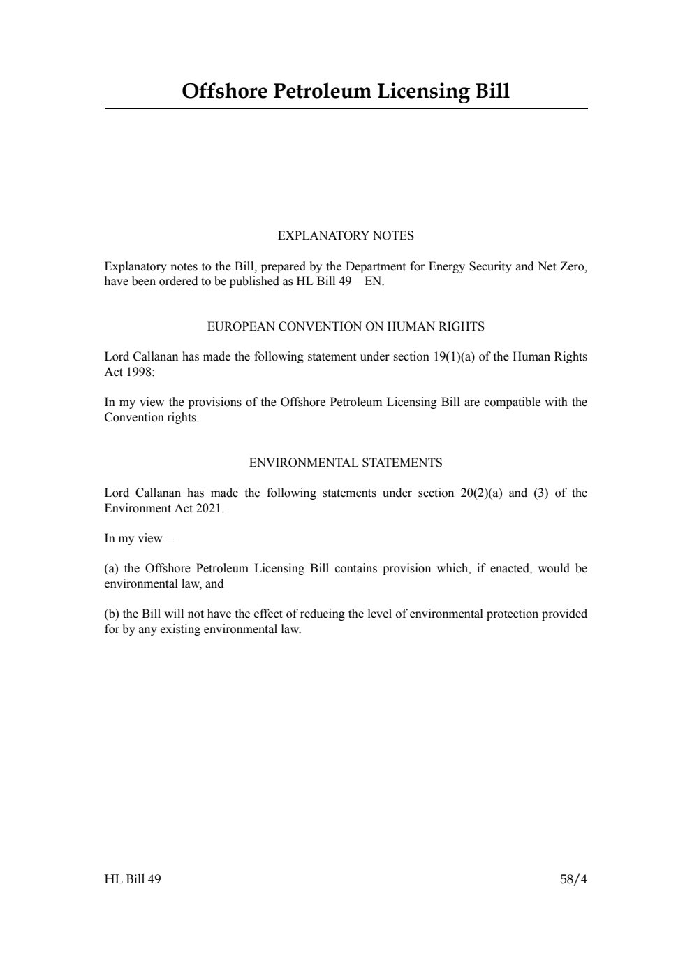 Offshore Petroleum Licensing Bill [as brought from the Commons]