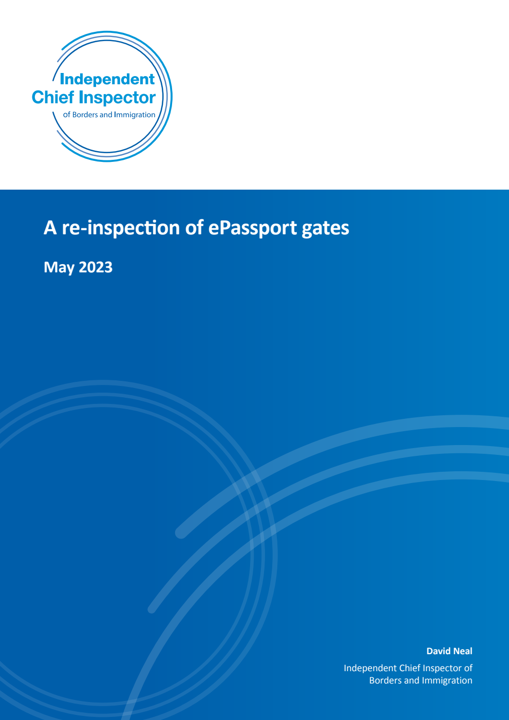 A re-inspection of ePassport gates May 2023