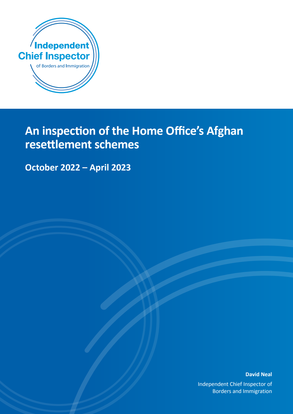 An inspection of the Home Office’s Afghan resettlement schemes October 2022 – April 2023