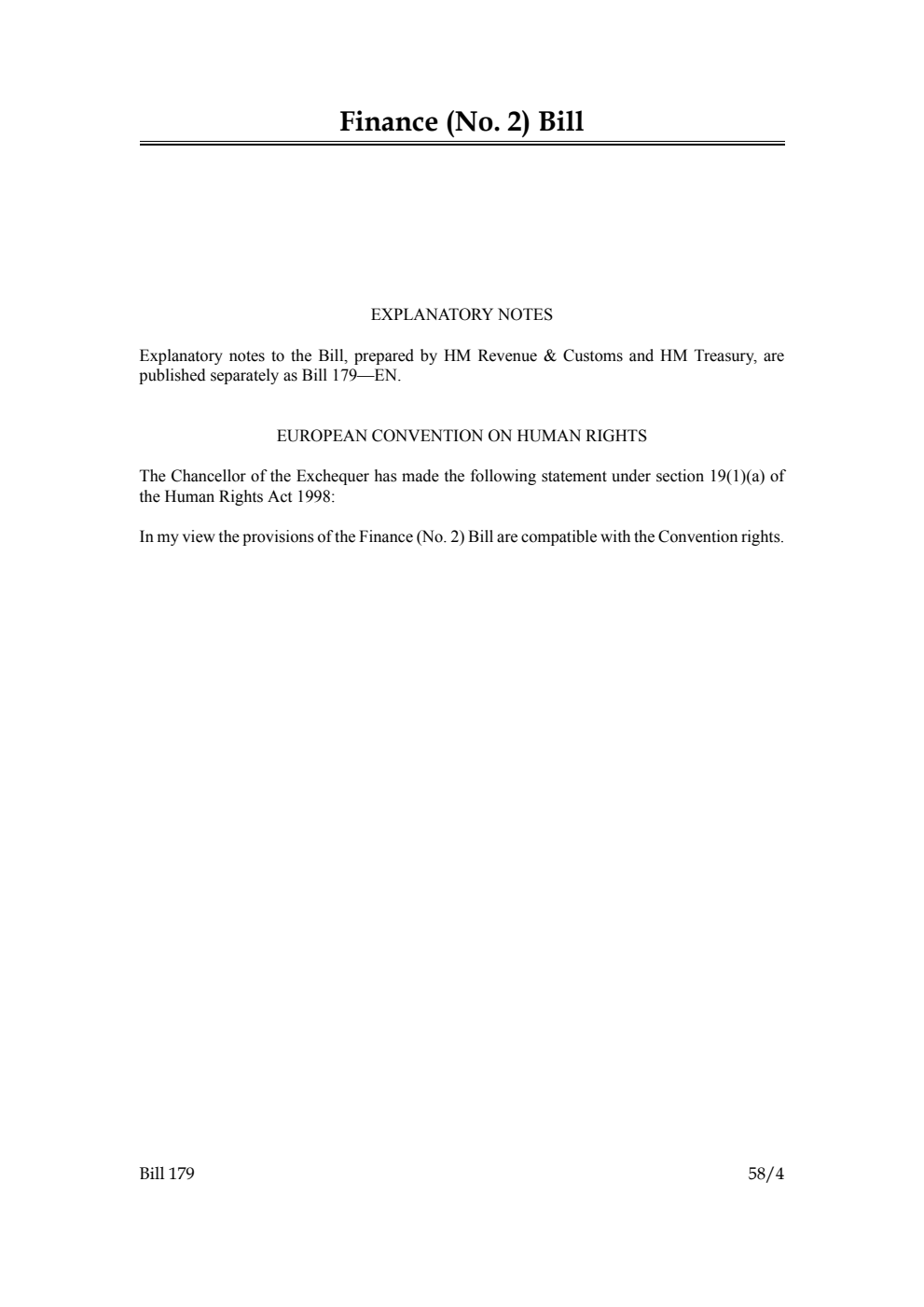 Finance (No. 2) Bill