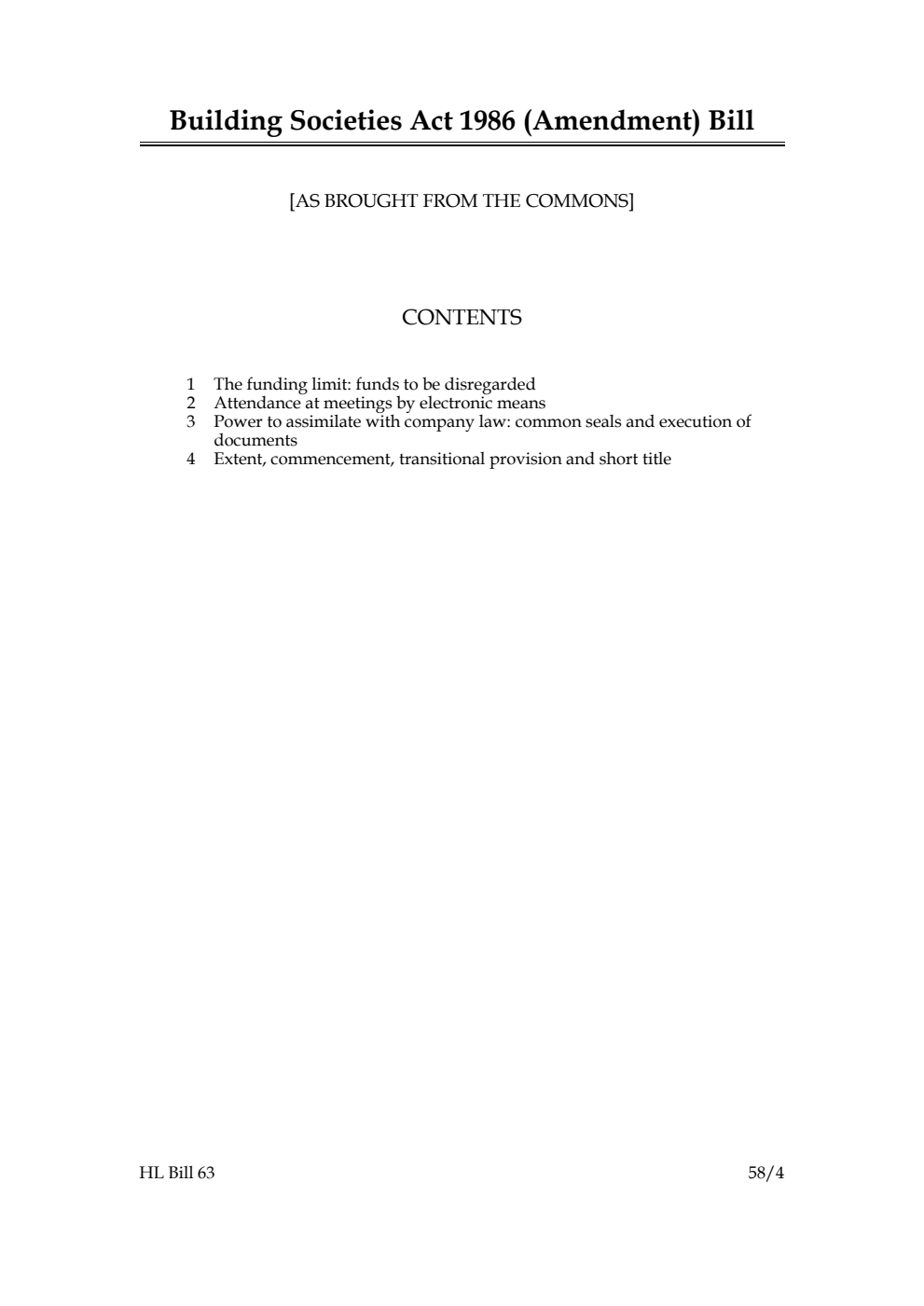 Building Societies Act 1986 (Amendment) Bill [as brought from the Commons]