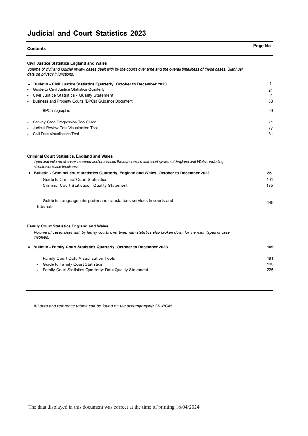 Judicial and Court Statistics 2023