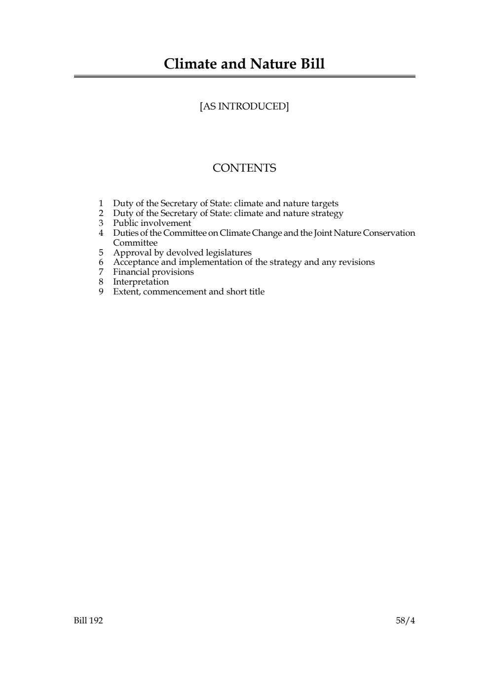 Climate and Nature Bill