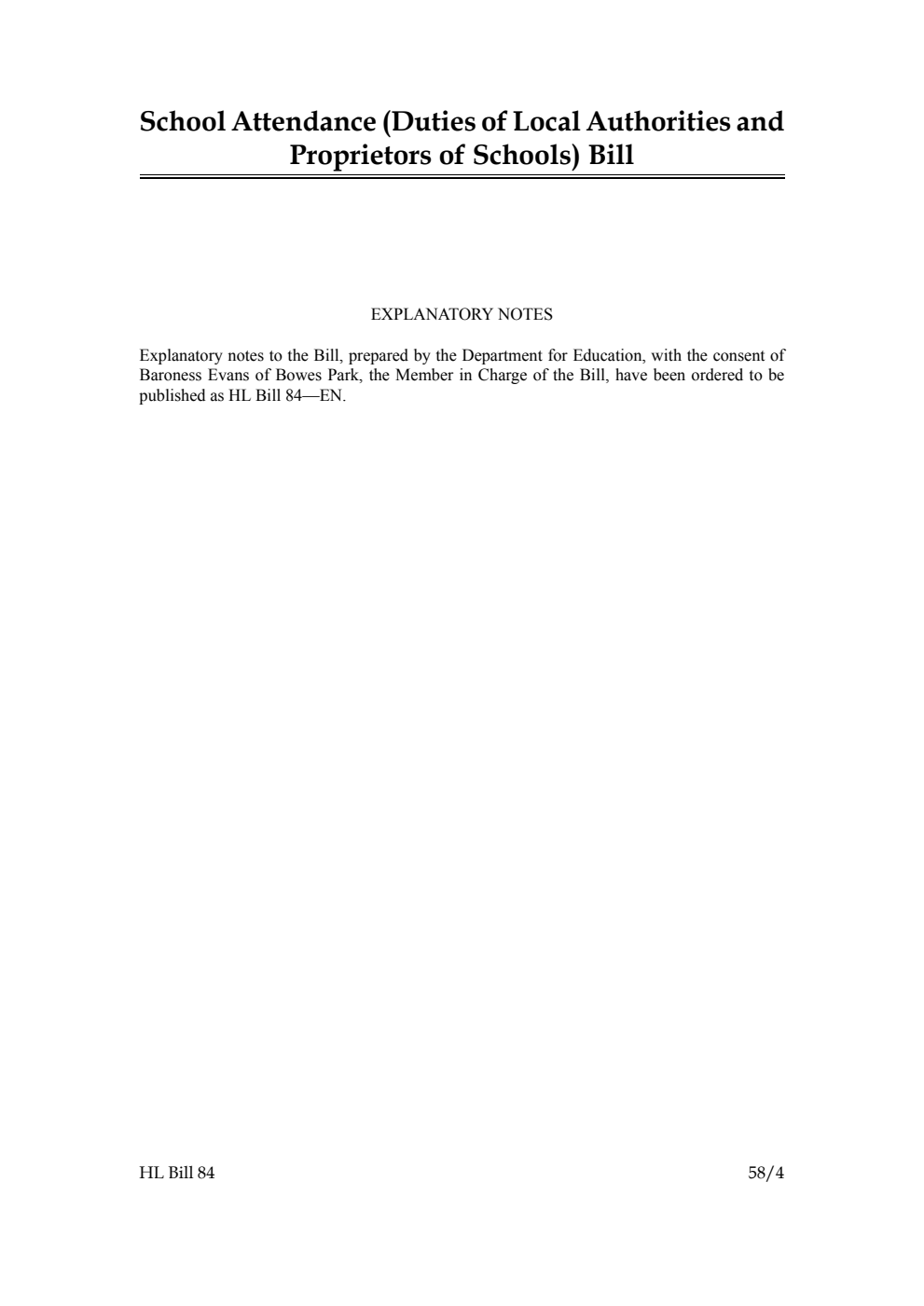 School Attendance (Duties of Local Authorities and Proprietors of Schools) Bill