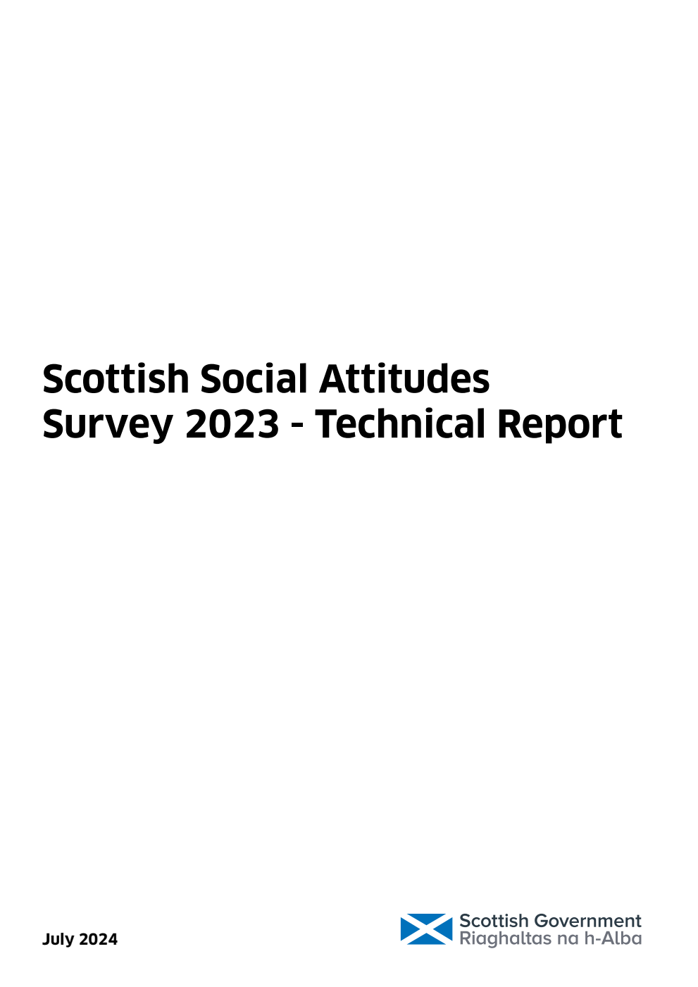 Scottish Social Attitudes Survey 2023 - Technical Report. July 2024