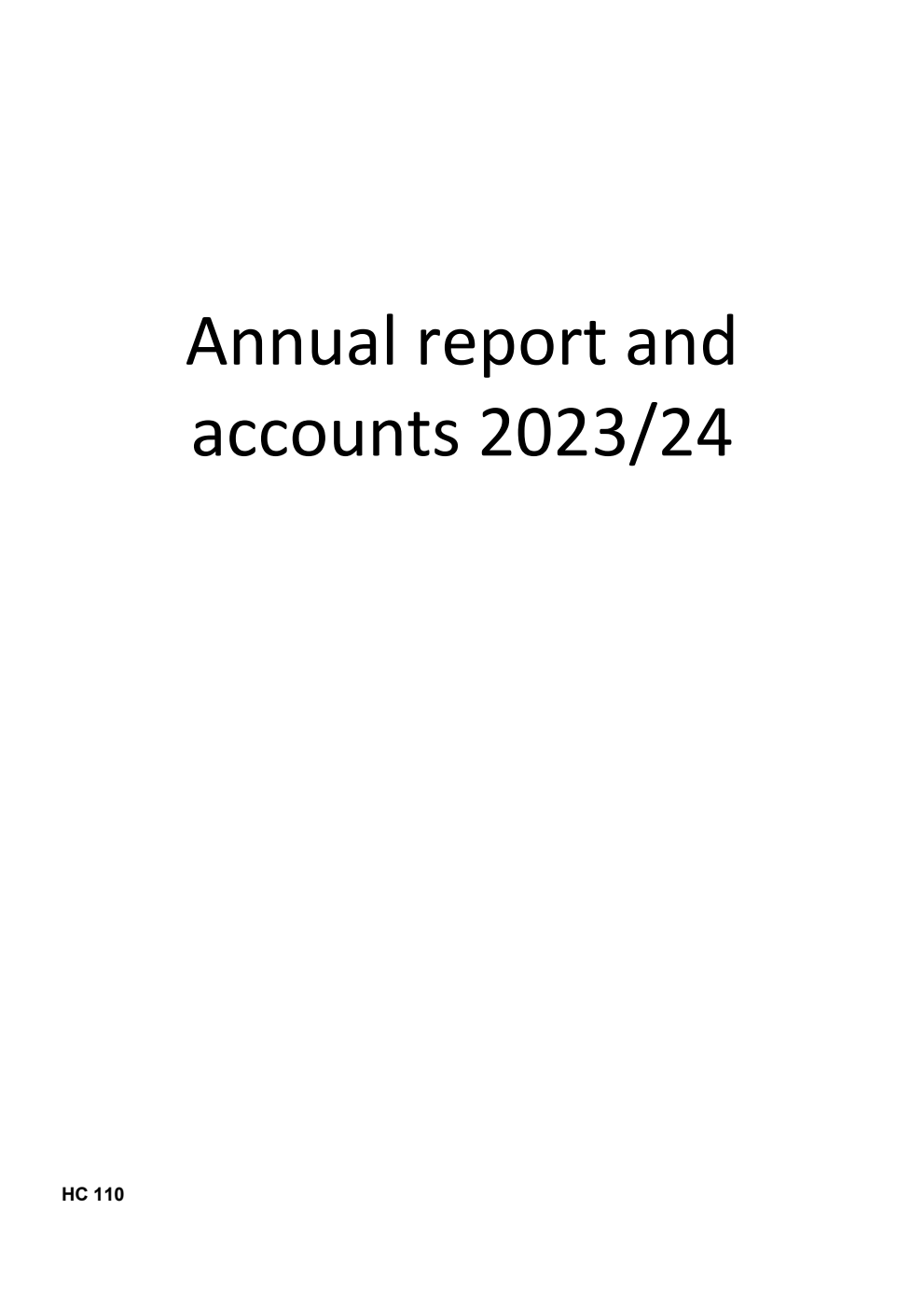 Human Tissue Authority Annual Report and Accounts 2023/24