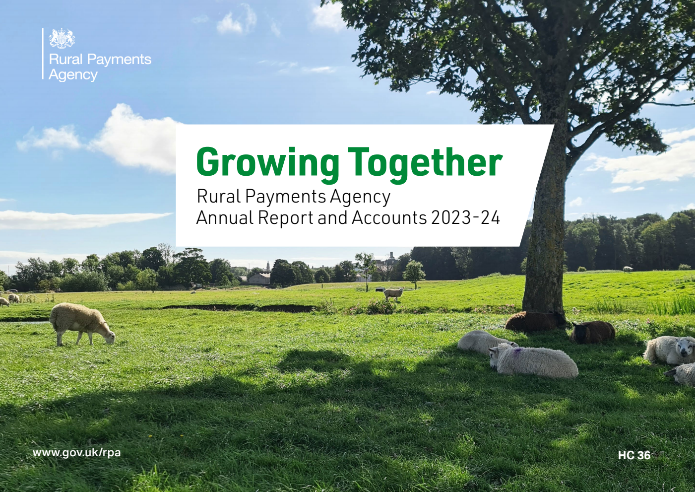 Rural Payments Agency Annual Report and Accounts 2023-2024. Growing Together